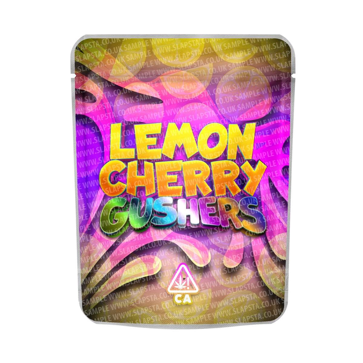 SLAPSTA - Lemon Cherry Gushers Mylar Pouches Pre-Labeled