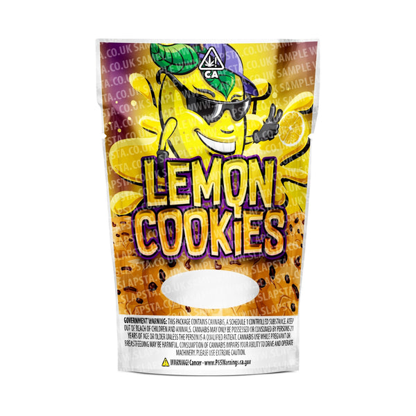 Lemon Cookies Mylar Pouches Pre-Labeled - SLAPSTA