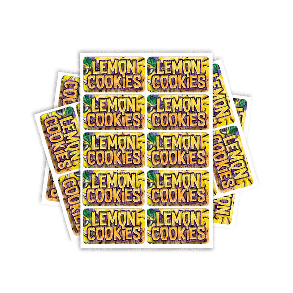 Lemon Cookies Rectangle / Pre-Roll Labels - SLAPSTA
