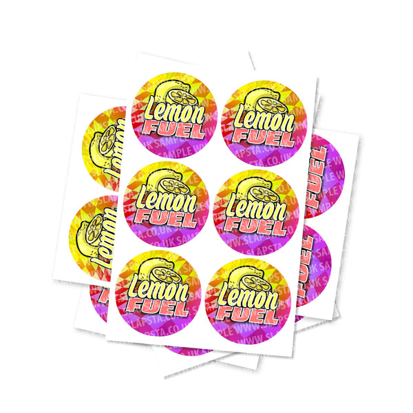 Lemon Fuel Circular Stickers - SLAPSTA