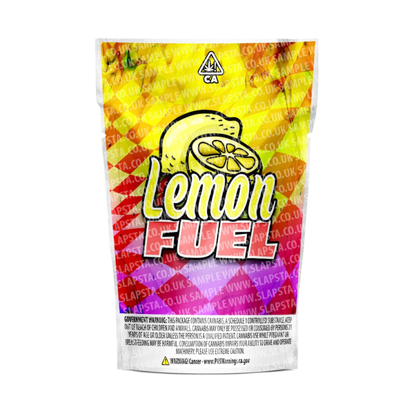 Lemon Fuel Mylar Pouches Pre-Labeled - SLAPSTA