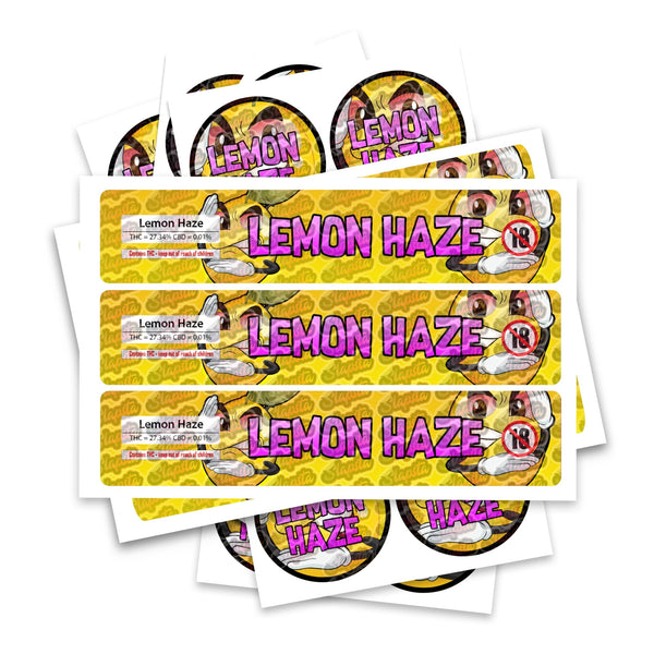 Lemon Haze Glass Jar / Tamper Pot Labels - SLAPSTA