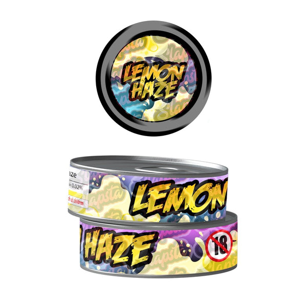 Lemon Haze Pre-Labeled 3.5g Self-Seal Tins - SLAPSTA