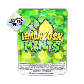 Sachets Mylar SFX Lemon Kush Mints pré-étiquetés 