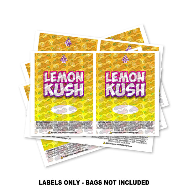 Lemon Kush Mylar Bag Labels ONLY - SLAPSTA