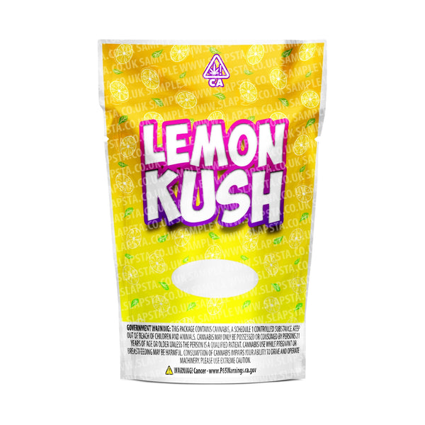 Lemon Kush Mylar Pouches Pre-Labeled - SLAPSTA