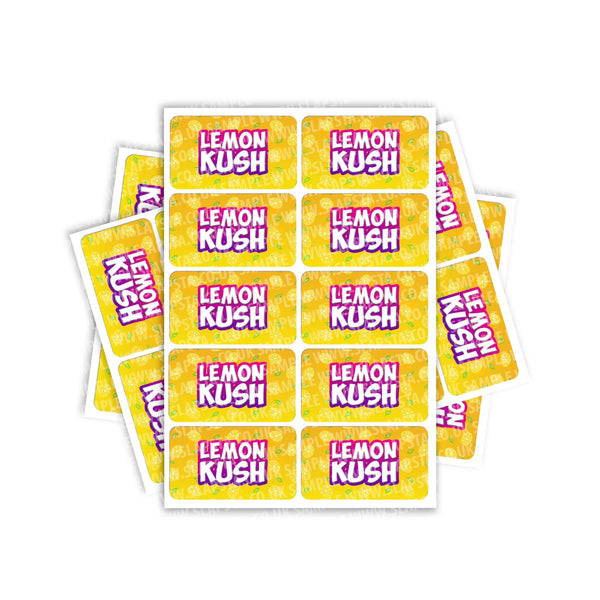 Lemon Kush Rectangle / Pre-Roll Labels - SLAPSTA