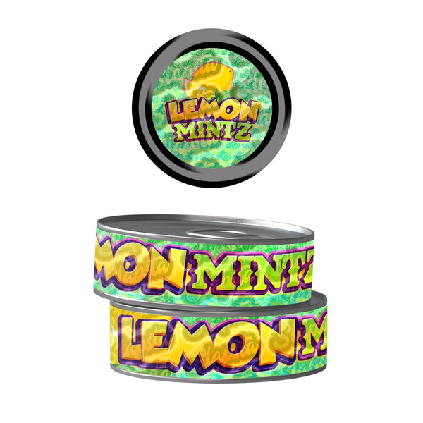 Lemon Mintz Pre-Labeled 3.5g Self-Seal Tins - SLAPSTA