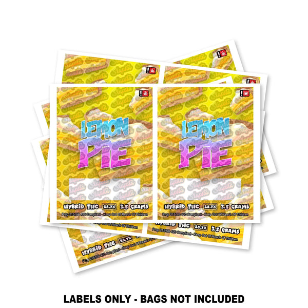 Lemon Pie Mylar Bag Labels ONLY - SLAPSTA