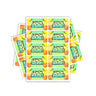 Lemon Sherbet Rectangle / Pre - Roll Labels - Pre - Roll (10.16cm x 6.7cm)