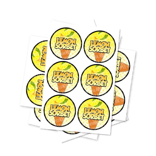 Lemon Sorbet Circular Stickers - SLAPSTA