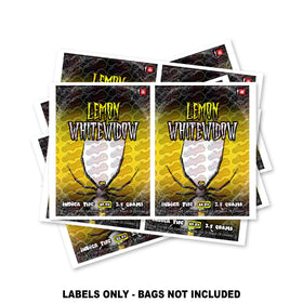 Étiquettes pour sacs Mylar Lemon White Widow UNIQUEMENT