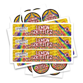Lemon Zkittlez Glass Jar / Tamper Pot Labels