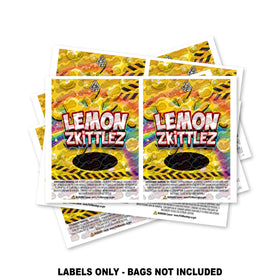 Étiquettes pour sacs Mylar Lemon Zkittlez UNIQUEMENT
