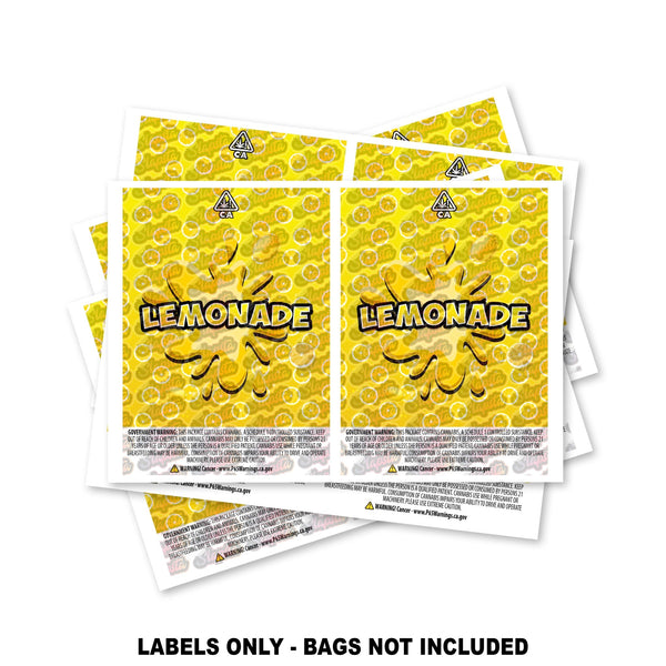 Lemonade Mylar Bag Labels ONLY - SLAPSTA