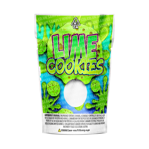 Lime Cookies Mylar Pouches Pre-Labeled - SLAPSTA