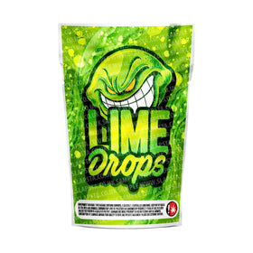 Lime Drops Mylar Pouches Pre-Labeled