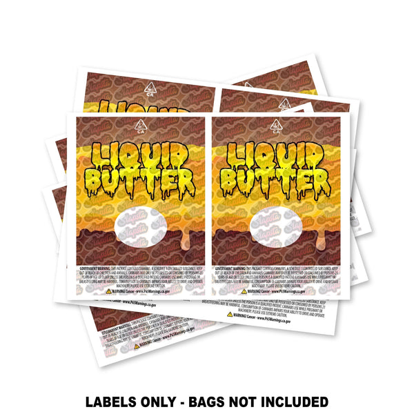 Liquid Butter Mylar Bag Labels ONLY - SLAPSTA