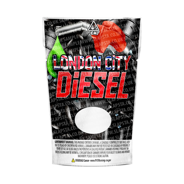 London City Diesel Mylar Pouches Pre-Labeled - SLAPSTA