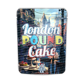 London Pound Cake Mylar Pouches Pre-Labeled