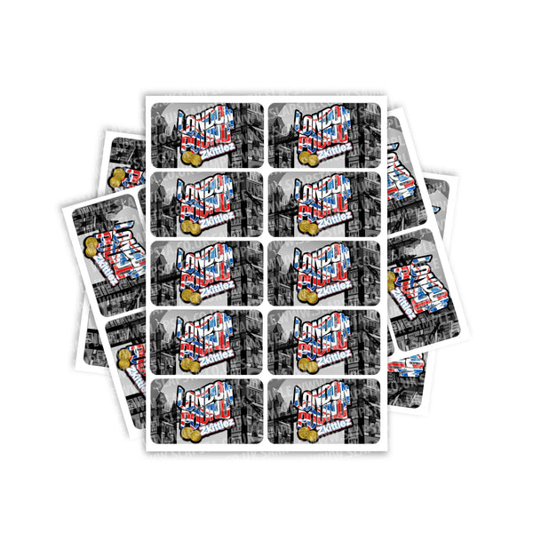 London Pound Zkittlez Rectangle / Pre-Roll Labels - SLAPSTA