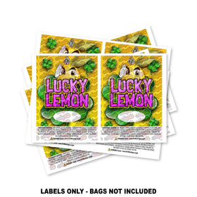 Étiquettes pour sacs Mylar Lucky Lemon UNIQUEMENT