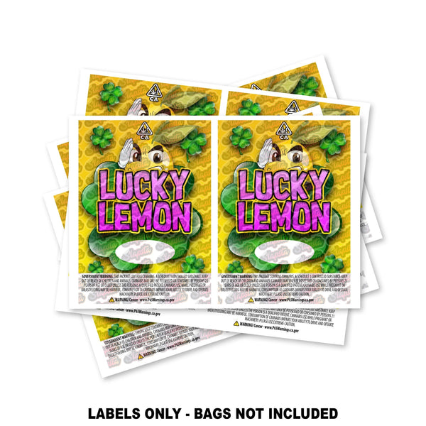 Lucky Lemon Mylar Bag Labels ONLY - SLAPSTA