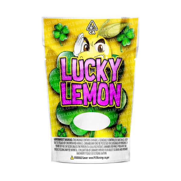Lucky Lemon Mylar Pouches Pre-Labeled - SLAPSTA