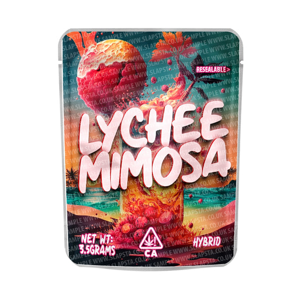 Lychee Mimosa Mylar Pouches Pre-Labeled - SLAPSTA