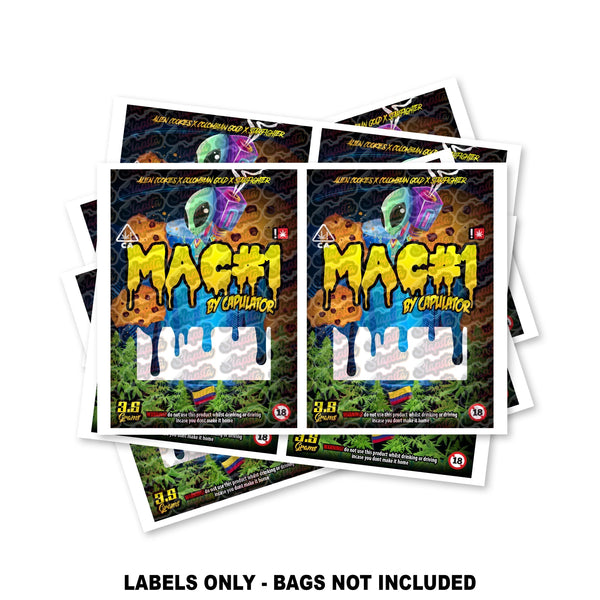 MAC 1 Mylar Bag Labels ONLY - SLAPSTA
