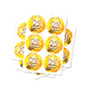 Mac N Cheese Circular Stickers - 2.5cm / 25pcs