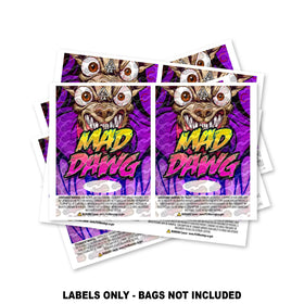 Étiquettes pour sacs Mylar Mad Dawg UNIQUEMENT