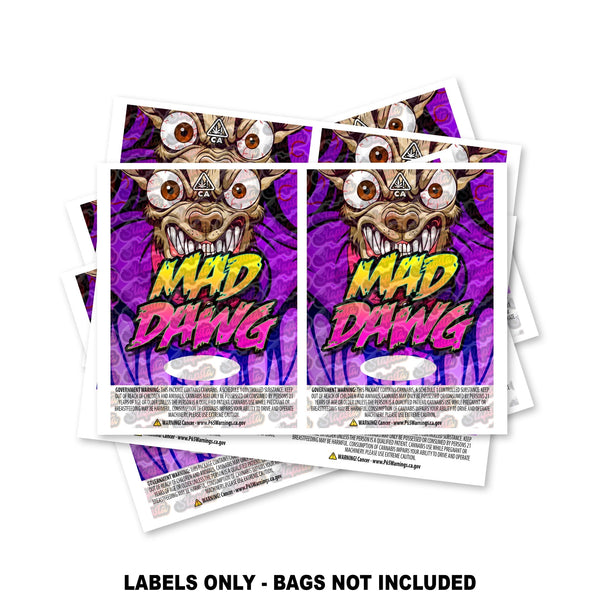 Mad Dawg Mylar Bag Labels ONLY - SLAPSTA