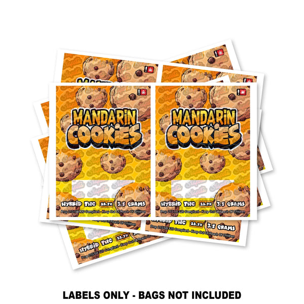 Mandarin Cookies Mylar Bag Labels ONLY - SLAPSTA