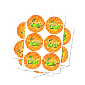 Mango Sorbet Circular Stickers