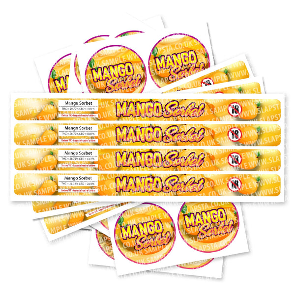 Mango Sorbet Pressitin Strain Labels - SLAPSTA