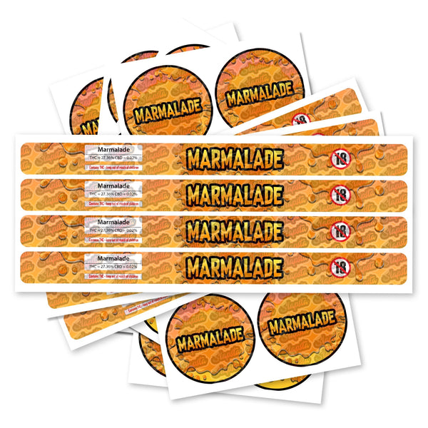 Marmalade Pre-Labeled 3.5g Self-Seal Tins - SLAPSTA