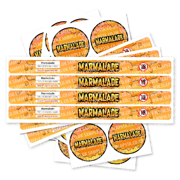 Marmalade Pressitin Strain Labels - SLAPSTA