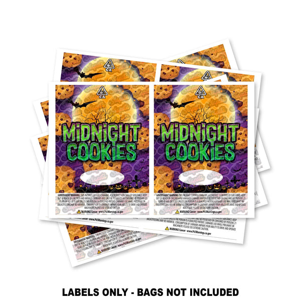 Midnight Cookies Mylar Bag Labels ONLY - SLAPSTA