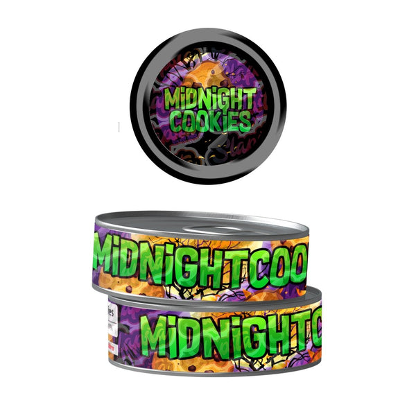 Midnight Cookies Pre-Labeled 3.5g Self-Seal Tins - SLAPSTA