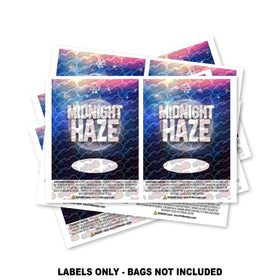 Étiquettes pour sacs Mylar Midnight Haze UNIQUEMENT