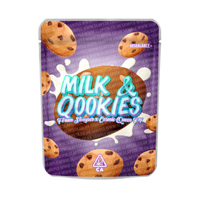 Sachets Mylar pré-étiquetés pour lait et Qookies