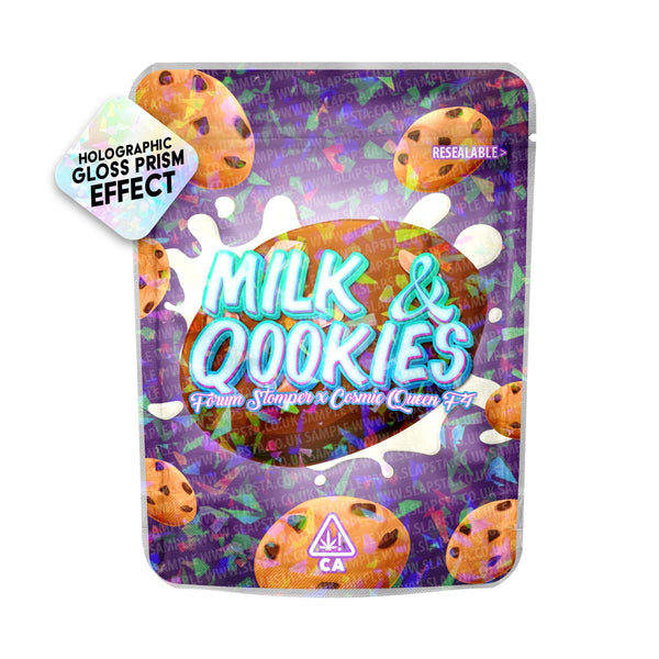 Milk And Qookies SFX Mylar Pouches Pre-Labeled - SLAPSTA