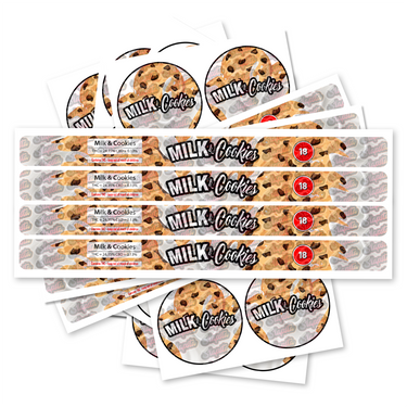 Milk & Cookies Pre - Labeled 3.5g Self - Seal Tins - 60pcs