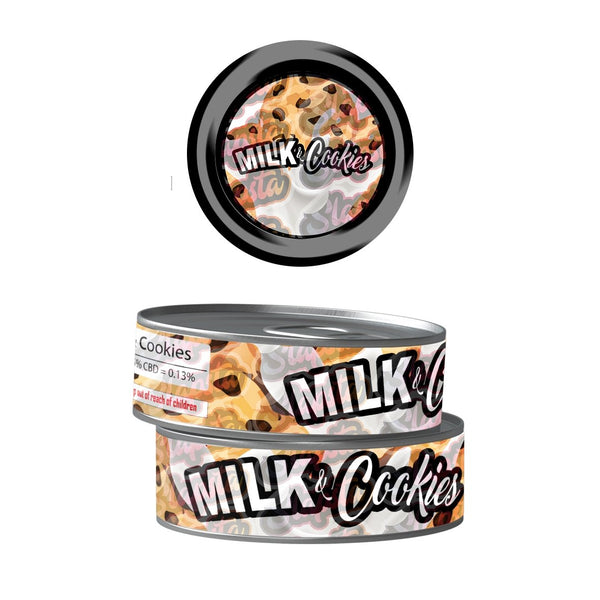 Milk & Cookies Pre-Labeled 3.5g Self-Seal Tins - SLAPSTA
