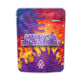 Sachets Mylar Mimosa Cassis pré-étiquetés