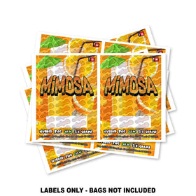 Étiquettes pour sacs Mimosa Mylar UNIQUEMENT