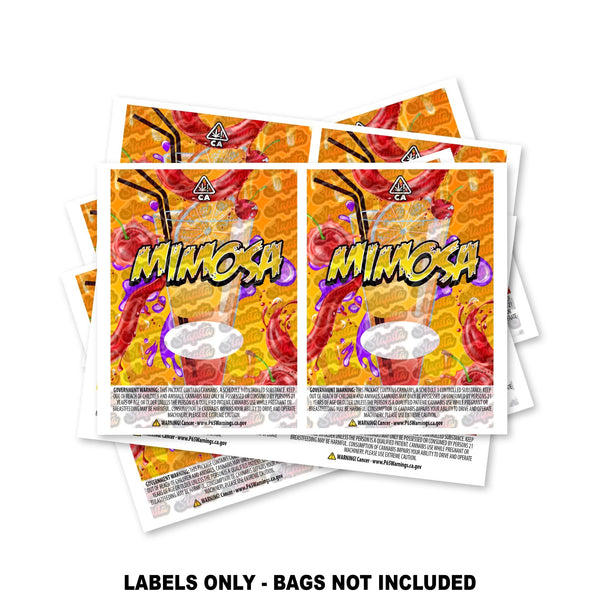 Mimosa Mylar Bag Labels ONLY - SLAPSTA