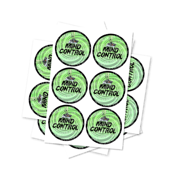Mind Control Circular Stickers - SLAPSTA