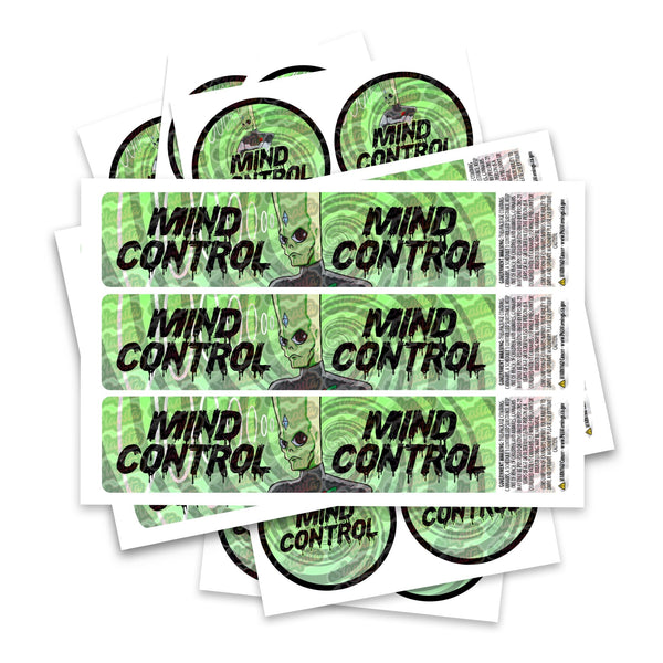 Mind Control Glass Jar / Tamper Pot Label - SLAPSTA